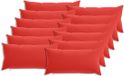 vidaXL Coussin Polyester Rouge 40 x 80 cm (12 pièces)