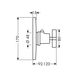 Axor Hansgrohe AXOR Citterio afbouwdeel voor inbouw thermostaat highflow met kruisgreep voor raindance royal chroom 39716000