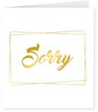 Paper dreams Gold white cards - Sorry