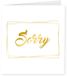 Paper dreams Gold white cards - Sorry