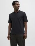 JACK & JONES JJKANE KNIT SPLIT NECK POLO Hommes L Noir