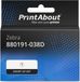PrintAbout Huismerk Etiket 880191-038D Zwart op wit (102 mm x 38 mm) geschikt voor Zebra