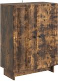 vidaXL Dressoir Gerookt eiken 66 x 34,5 x 90 cm Bewerkt hout
