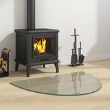 VidaXL Vuurplaats glazen plaat doorzichtig 800 x 600 mm glas