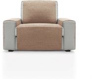 FAVERTI® fauteuilhoes voor 1-zits of relaxfauteuil, 55 cm, model Pego, linnen, extra zachte chenille, kwalitatieve fauteuilbescherming, gerecycled materiaal