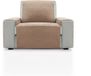 FAVERTI® fauteuilhoes voor 1-zits of relaxfauteuil, 55 cm, model Pego, linnen, extra zachte chenille, kwalitatieve fauteuilbescherming, gerecycled materiaal