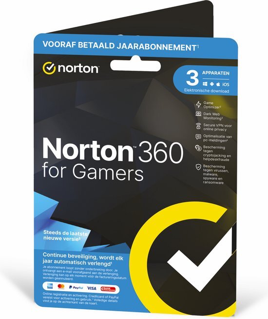 Norton 360 for Gamers 50GB - 1 Gebruiker/3 Devices - 12 Maanden