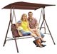 VEVOR Chaise longue pour 3 personnes, modèle Hollywood, marron