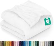 Utopia Bedding Witte Deken Polar Fleece 300 GSM - Luxe Deken voor Bank, Bed, Antistatisch, Zacht en Pluizig (152 x 127 cm)