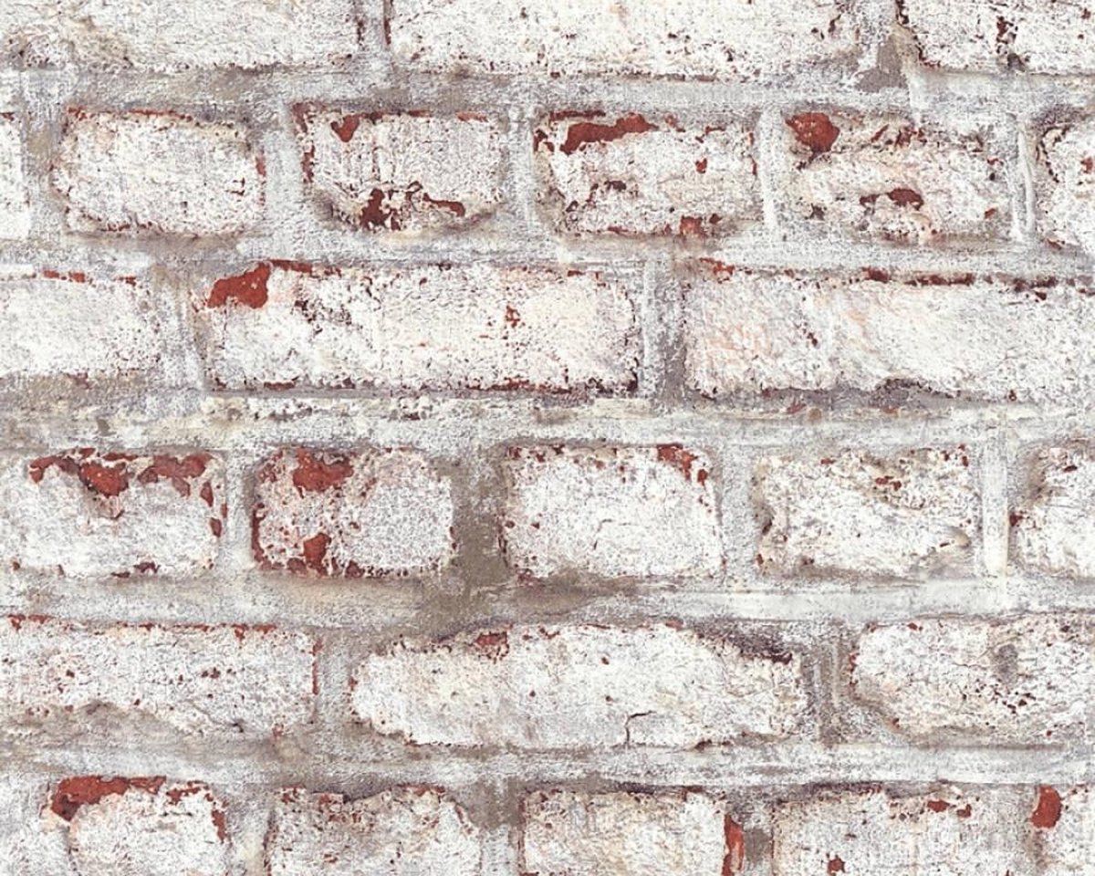 A.S. Création BAKSTENEN BEHANG - Bruin Grijs Wit - AS Creation Il Decoro - Papier - 4051315330920