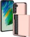 iMoshion Hoesje Samsung Galaxy S21 FE - Backcover - Pasjeshouder - Rosé Goud
