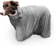 Royal Dry Doggybag M - Microvezel Hondendroogzak - Ruglengte 60 cm - Hondenbadjas - Honden handdoek - Grijs