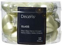 Decoris Deoris Ster glas l2b4.5h4 cm wit mint 12st