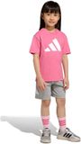 Adidas Essentials Tee Set Roze 3-4 Years Kinderen