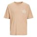 JACK & JONES Chemise 'JPRBLUANTHONY' orange clair / blanc