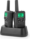 Nedis Walkie Talkie Set - 2 Handsets - 10km Range - 8 Channels - Black