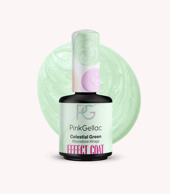 Pink Gellac Gellak Effect Coat - Celestial Green 15ml
