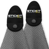 STICKIT Magnetische golfhanddoek, grijs | 2-pack