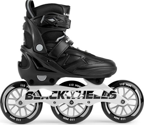 BLACKWHEELS Dynamic Speedskates - Inline Skates - 110mm Wheels - Size 39-42 (L) - Black