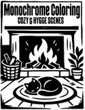 Monochrome Coloring - Cozy & Hygge Scenes