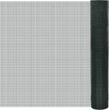 vidaXL Kippengaas 25x1 m groen PVC-gecoat staal