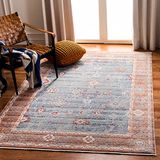 Safavieh Kenitra KRA696 tapijt, rechthoekig, gevlochten, blauw/rood, 122 x 183 cm