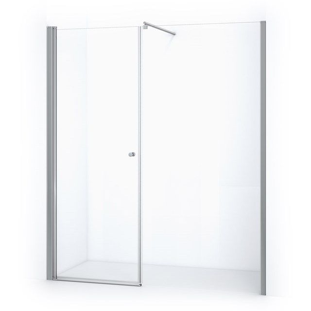 Maxaro Douchewand met Draaideur Zircon Comfort 175cm Chroom - 6095822330385