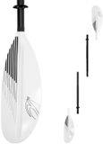 Aquadesign MOOVING SARL Viva IV Kajakpeddel 4-delig 220 cm - Dubbelbladige Peddel - Aluminium Steel - Polypropyleen Glasvezel Bladen - Verstelbare Bladoriëntatie 60° 0° - Voor Beginners