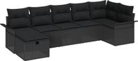 vidaXL - Tuinbank - Set - 7 - st - Poly - rattan