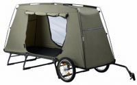Zelsius fietsvouwtent met koppeling, inklapbare fietsaanhanger, tentbed