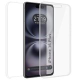 Dubbele, Apple Dubbele, transparante beschermhoes van PC + TPU Full Body 360 voor iPhone 16 Plus (6,7 inch)
