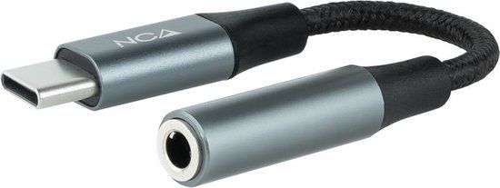 NANOCABLE Adapter USB-C naar Jack 3.5 mm - Grijs