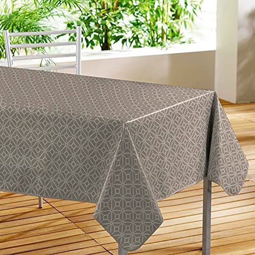 Douceur d'intérieur Moderna Taupe Tafelkleed - Rechthoekig (140 x 240 cm) - PVC Bedrukt