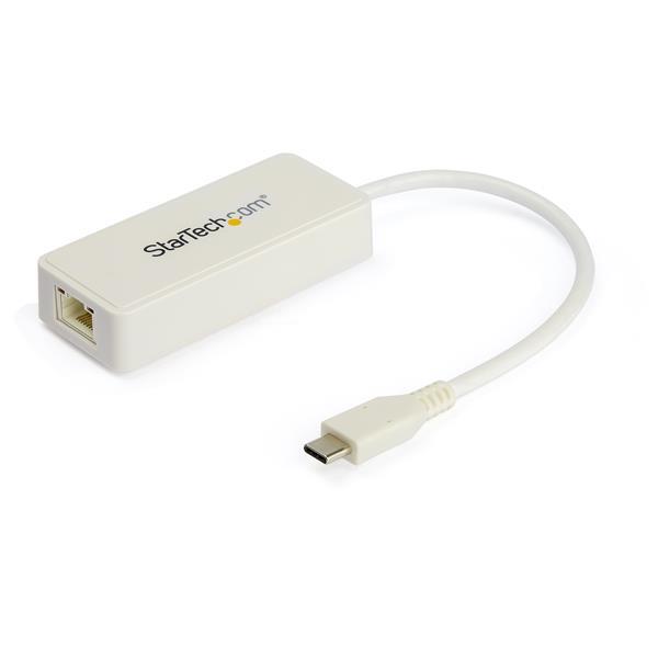StarTech.com USB-C ethernet adapter met extra USB 3.0 poort wit