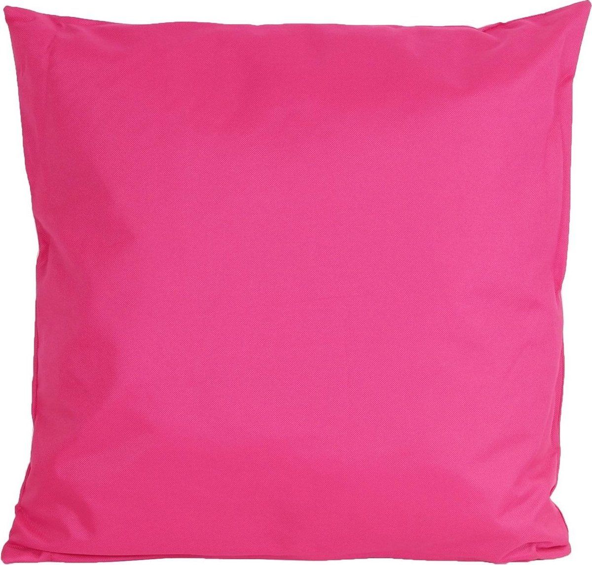 Anna's Collection Sierkussen - fuchsia roze - 45 cm - polyester - voor binnen en buiten