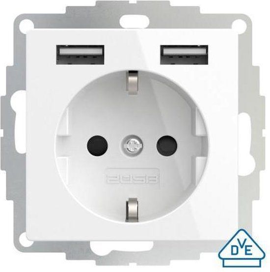 2USB InCharge PRO 55 EU - USB Stopcontact - 12W/2.4A - Jet Black