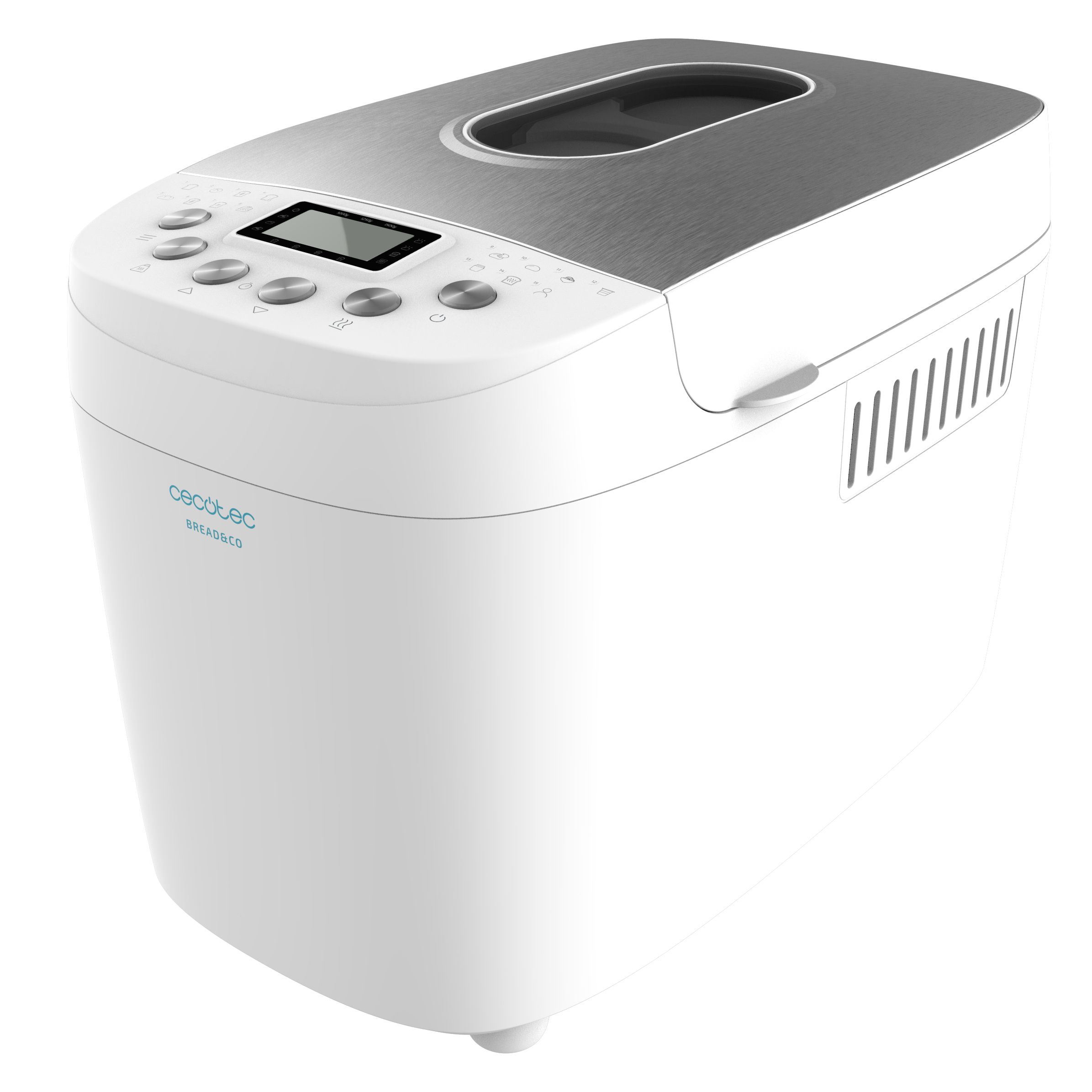 Cecotec Bread&Co 1500 PerfectCook Broodbakmachine - 1.5 kg - 15 Programma's - Wit & RVS