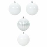 vidaXL Kerstbal - Set - XXL - 4 stuks - Wit - Ø 20 cm - Kunststof
