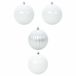 vidaXL Kerstbal - Set - XXL - 4 stuks - Wit - Ø 20 cm - Kunststof