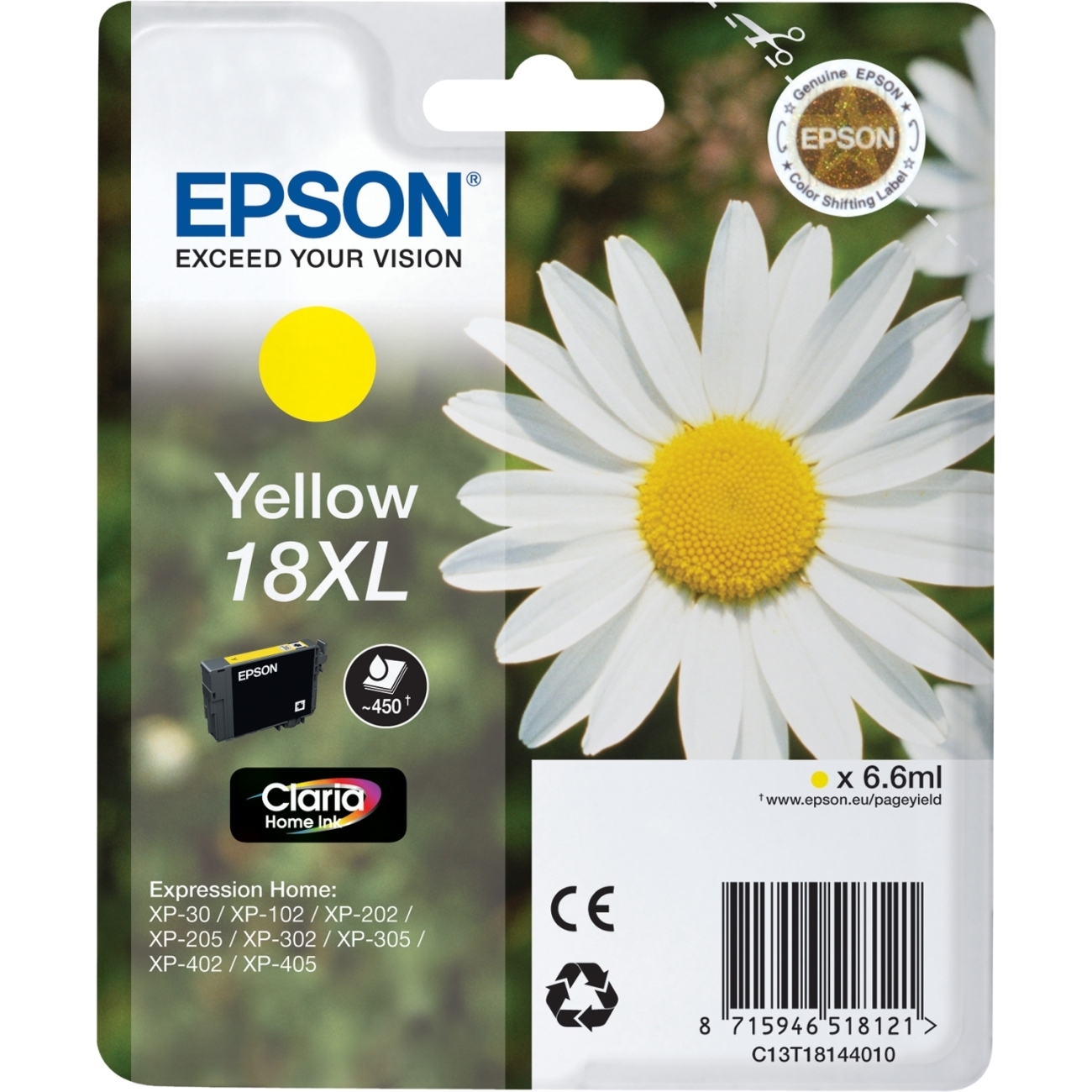 Epson Daisy Claria Home Ink-reeks single pack / geel