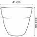 Merkloos EDA Bloempot Ø 41 cm Donkergrijs Plastic Rond