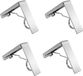 Unyqoos® Pinces de nappe en acier inoxydable pour intérieur et extérieur, set de 4, Argent