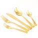 TAN.TOMI Ensemble de couverts 30 pièces Or Inox