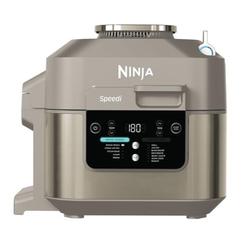 Ninja Speedi 10-in-1 Multicooker, Air Fryer en Multicooker, 5,7 liter, maaltijden voor 4 personen in 15 minuten, airfryen, stomen, grillen, garen en meer, bereidt 4 porties, Stone gold ON500EUSTGD