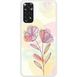 Redmi Bedrukt siliconen hoesje compatibel met Redmi Note 11 4G Floral