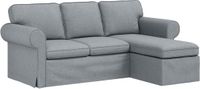 vidaXL Bank Lichtgrijs Stof 195 x 138 x 80 cm