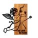 Elegant decoratief houten wandaccessoire, walnoot & zwart, 57 x 58 x 3 cm
