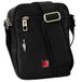 Travel N Meet OTD4203S polyester schoudertas voor dames en heren, zwart polyester 17 x 5 x 22, zwart, Small, Tas
