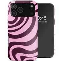 Selencia Vivid Backcover met MagSafe voor de Apple iPhone 18 Pro Max / 17 Pro Max - Wavy Swirl Pink Plum