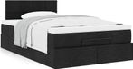 Maison Exclusive - Lit coffre avec matelas, noir, 120x200 cm, textile